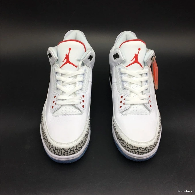 One Kick 3851 Tailored Free Throw Jordan3 Cement 923096- Line White 1029